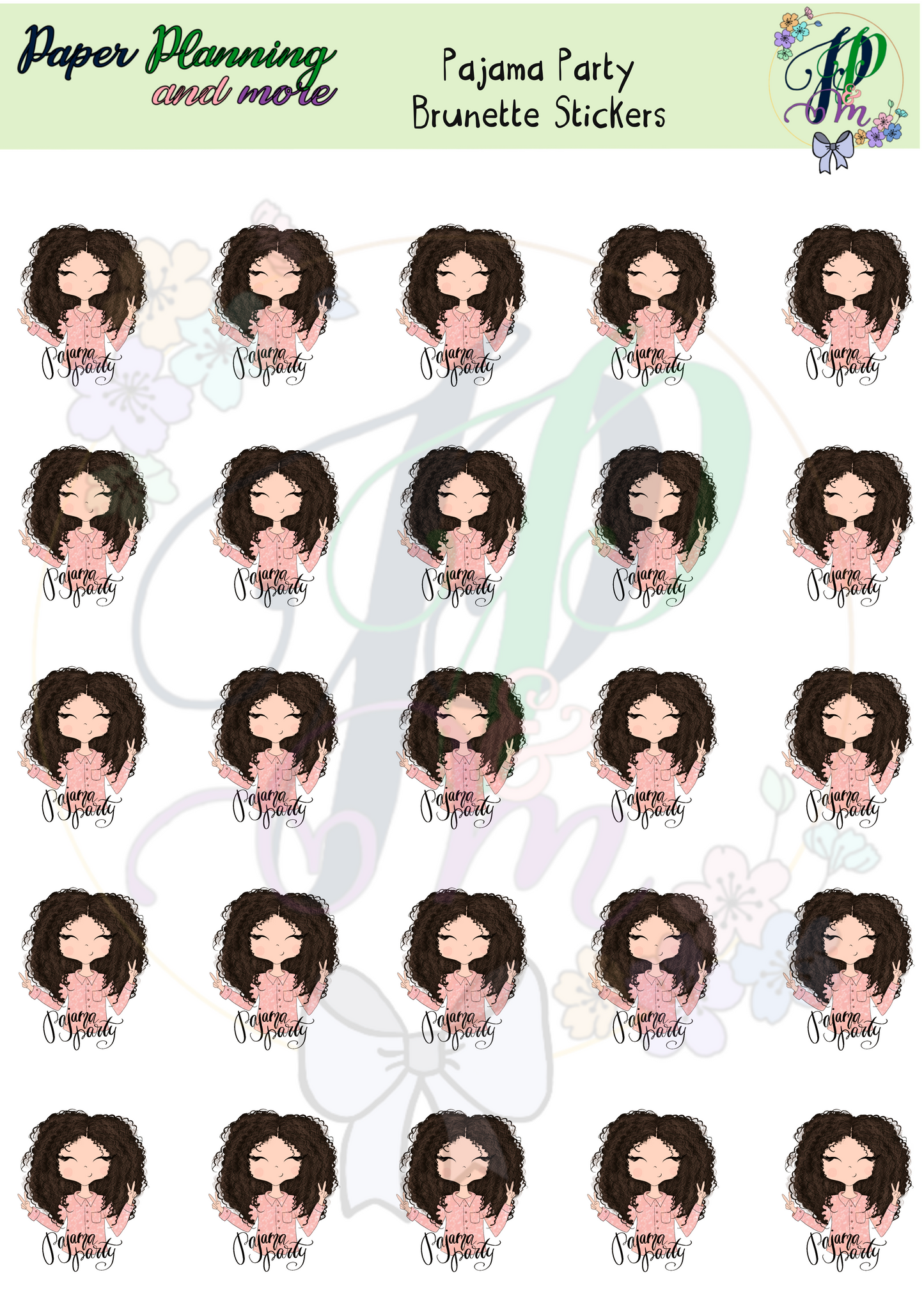 Pajama Party Sticker Sheet