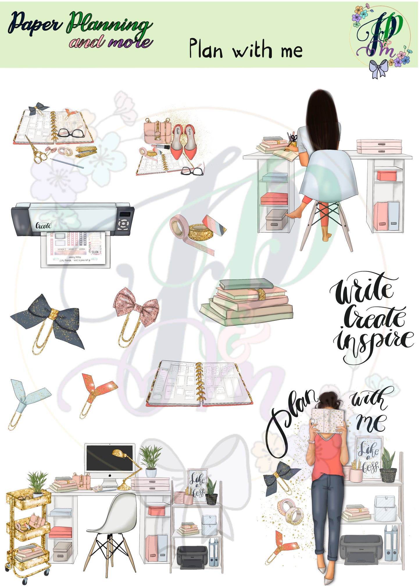 Plan with me Sticker Sheet
