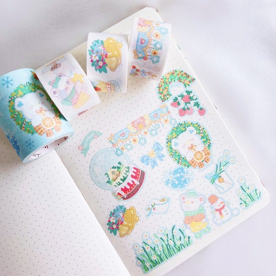 Bear Paradise Washi Tape Sticker Set