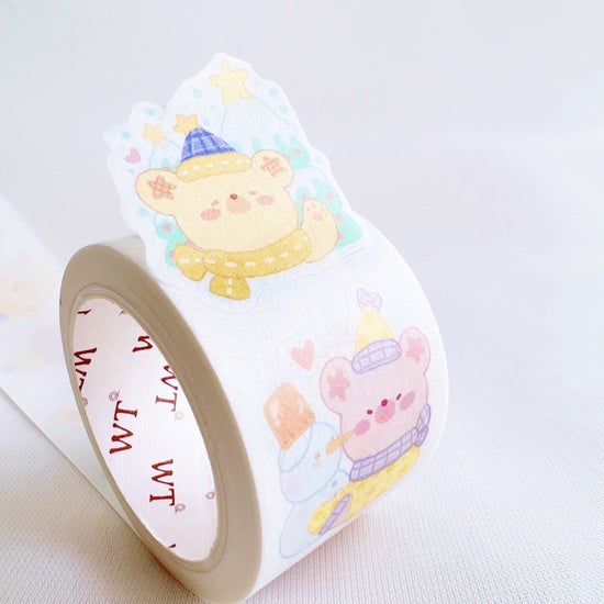Bear Paradise Washi Tape Sticker Set