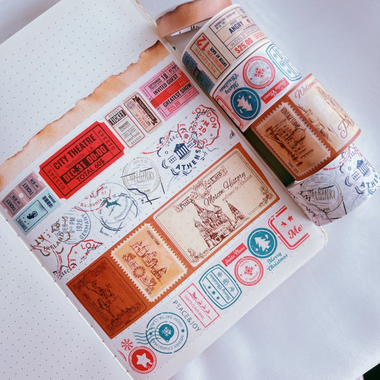 Stamp Album Washi Tape Set
