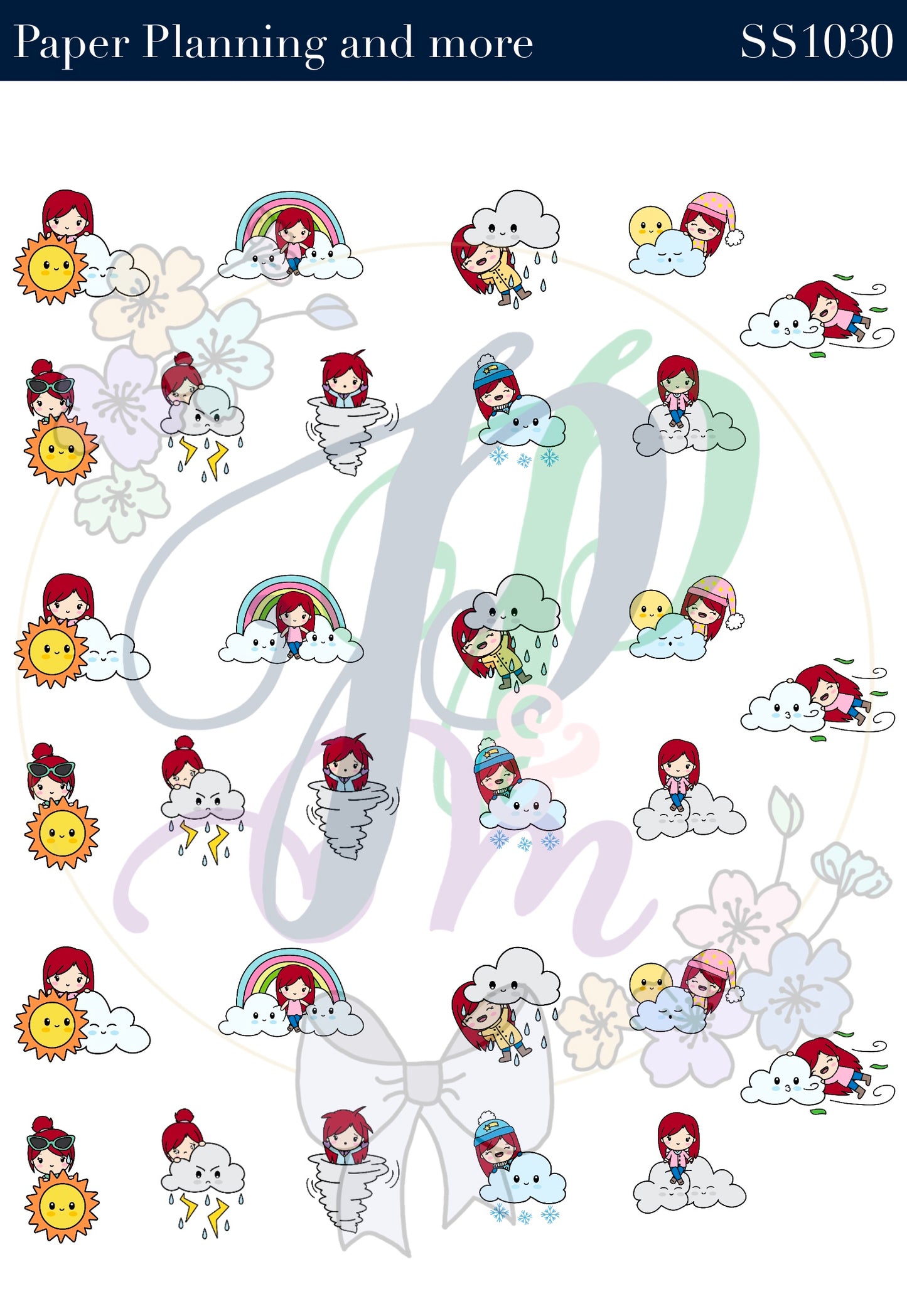 Red Head Weather Sticker Sheet