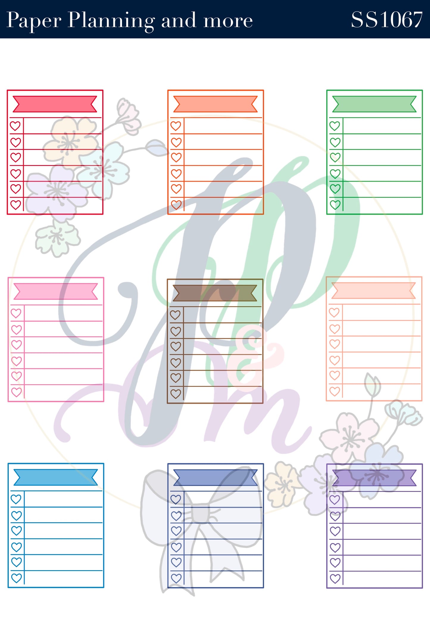Ribbon Notepad Sticker Sheet