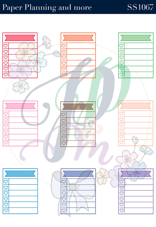 Ribbon Notepad Sticker Sheet