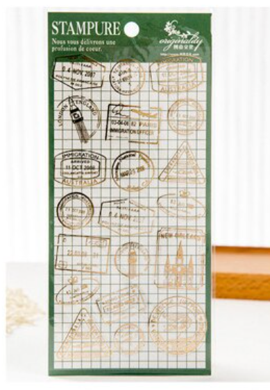 Retro Gold Foiled Stickers