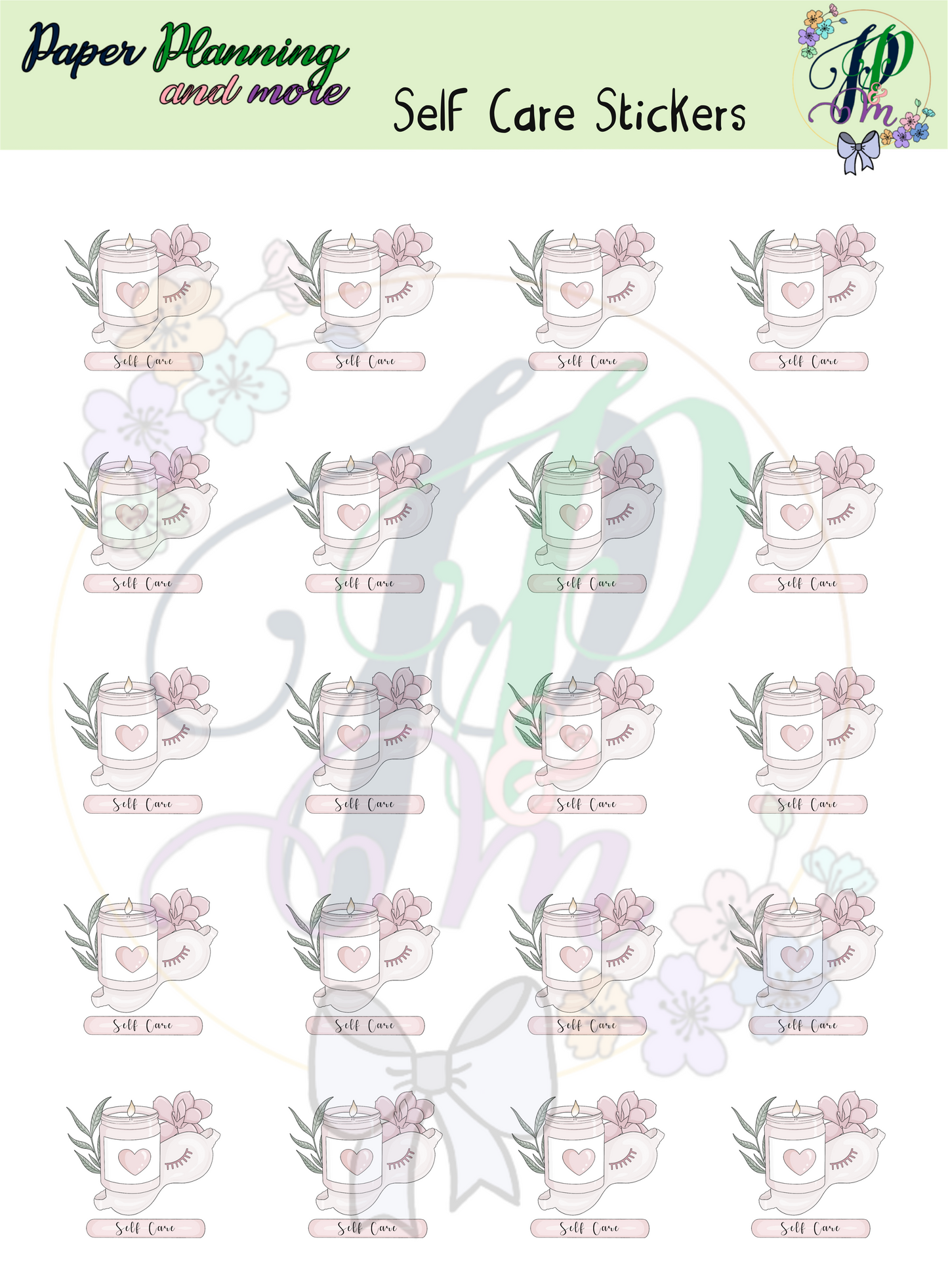 Self Care Sticker Sheet