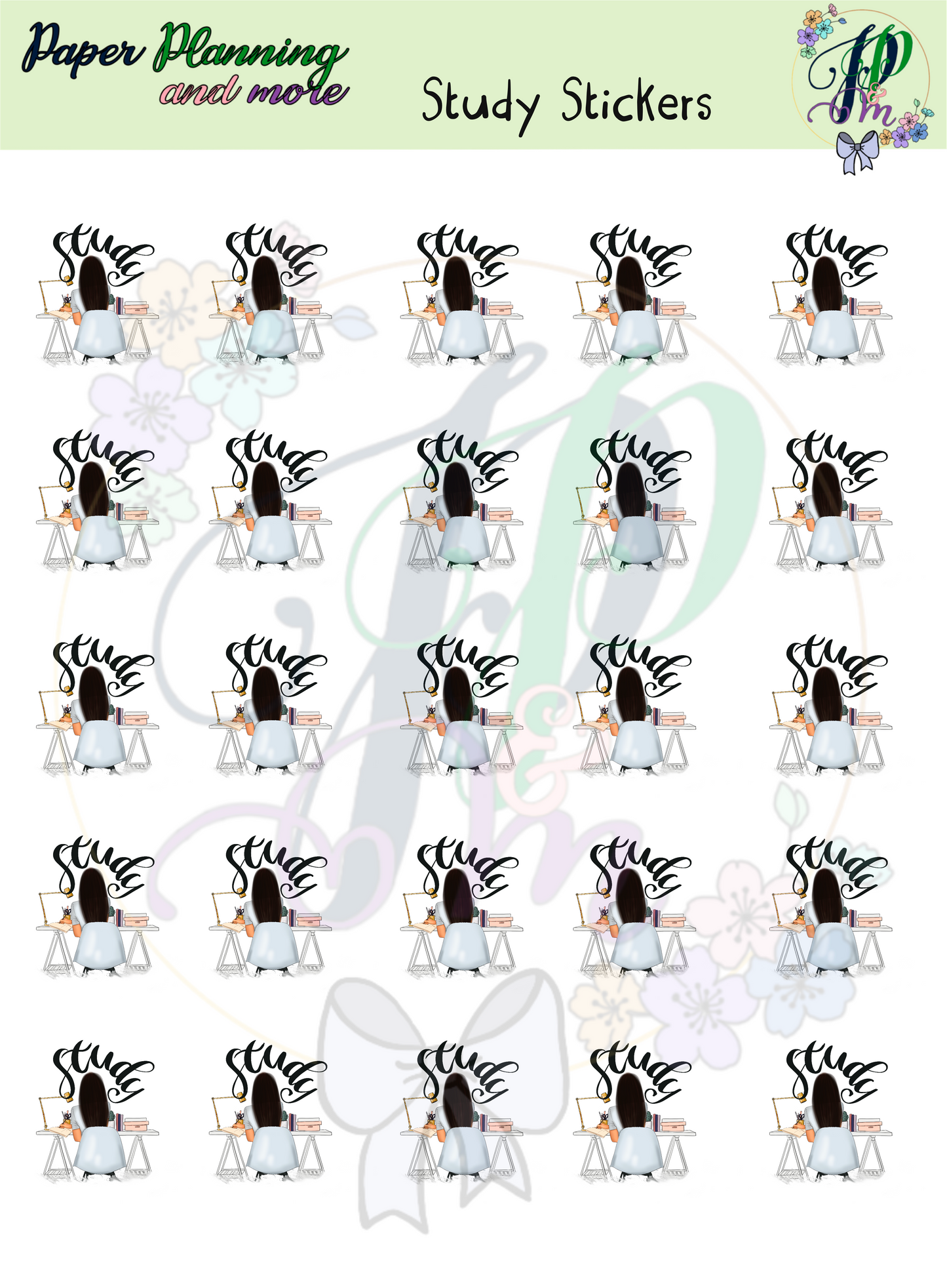 Study Sticker Sheet