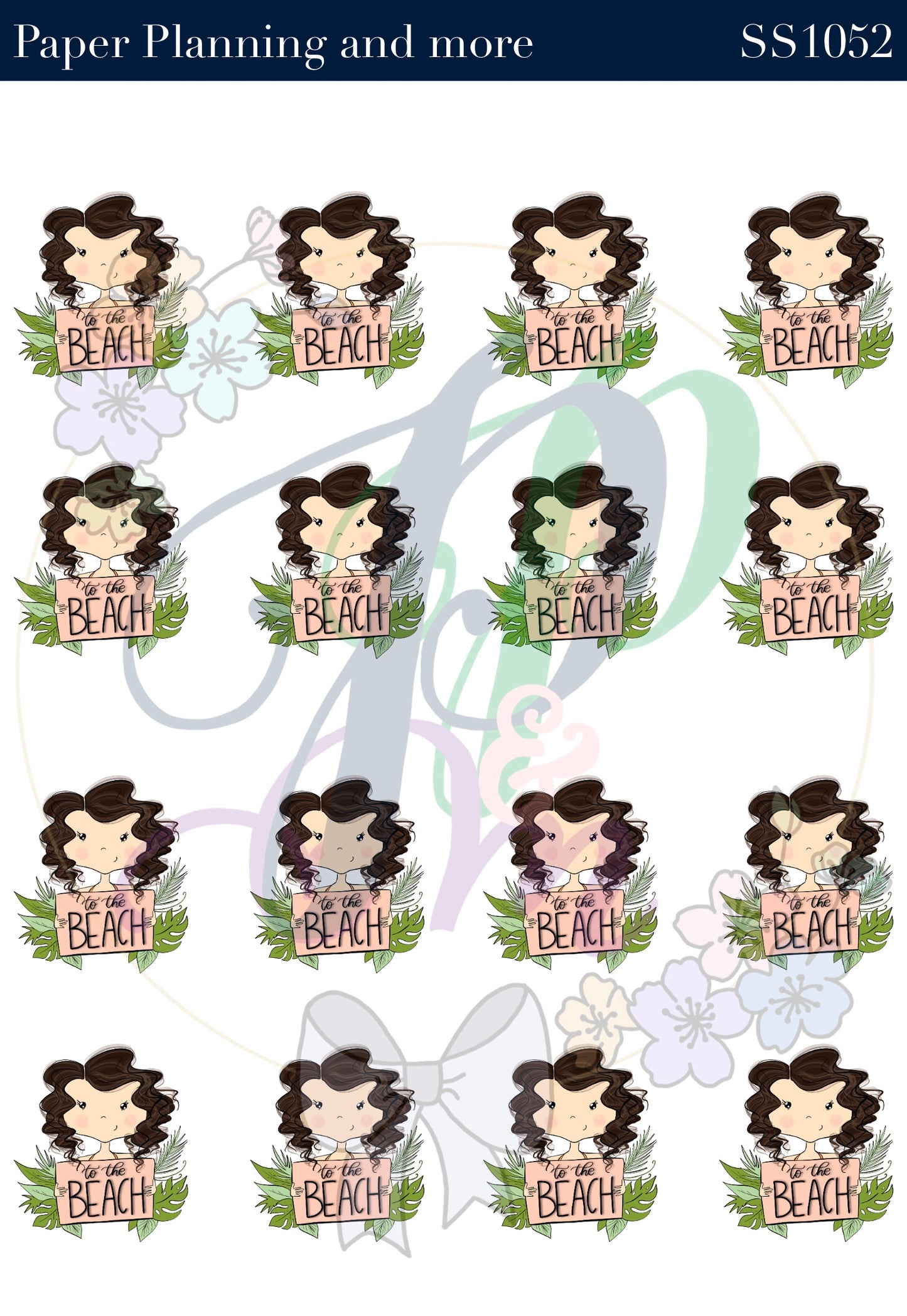To The Beach Sticker Sheet