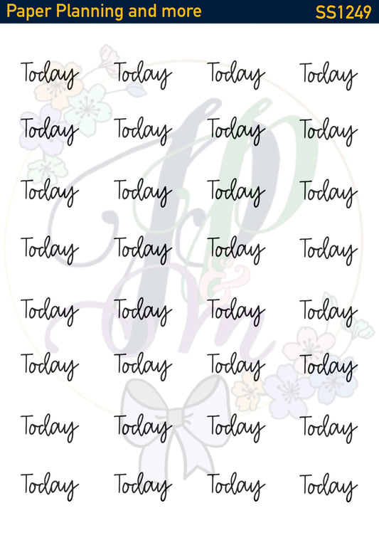 Today Script Sticker Sheet