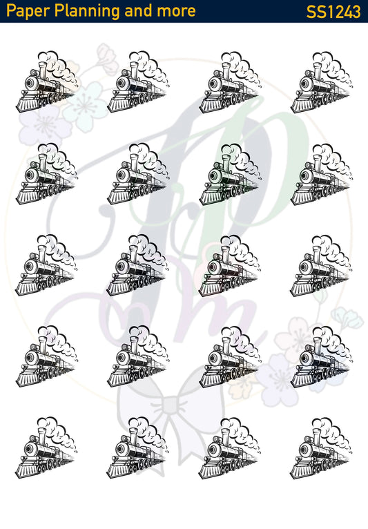 Train Icon Sticker Sheet