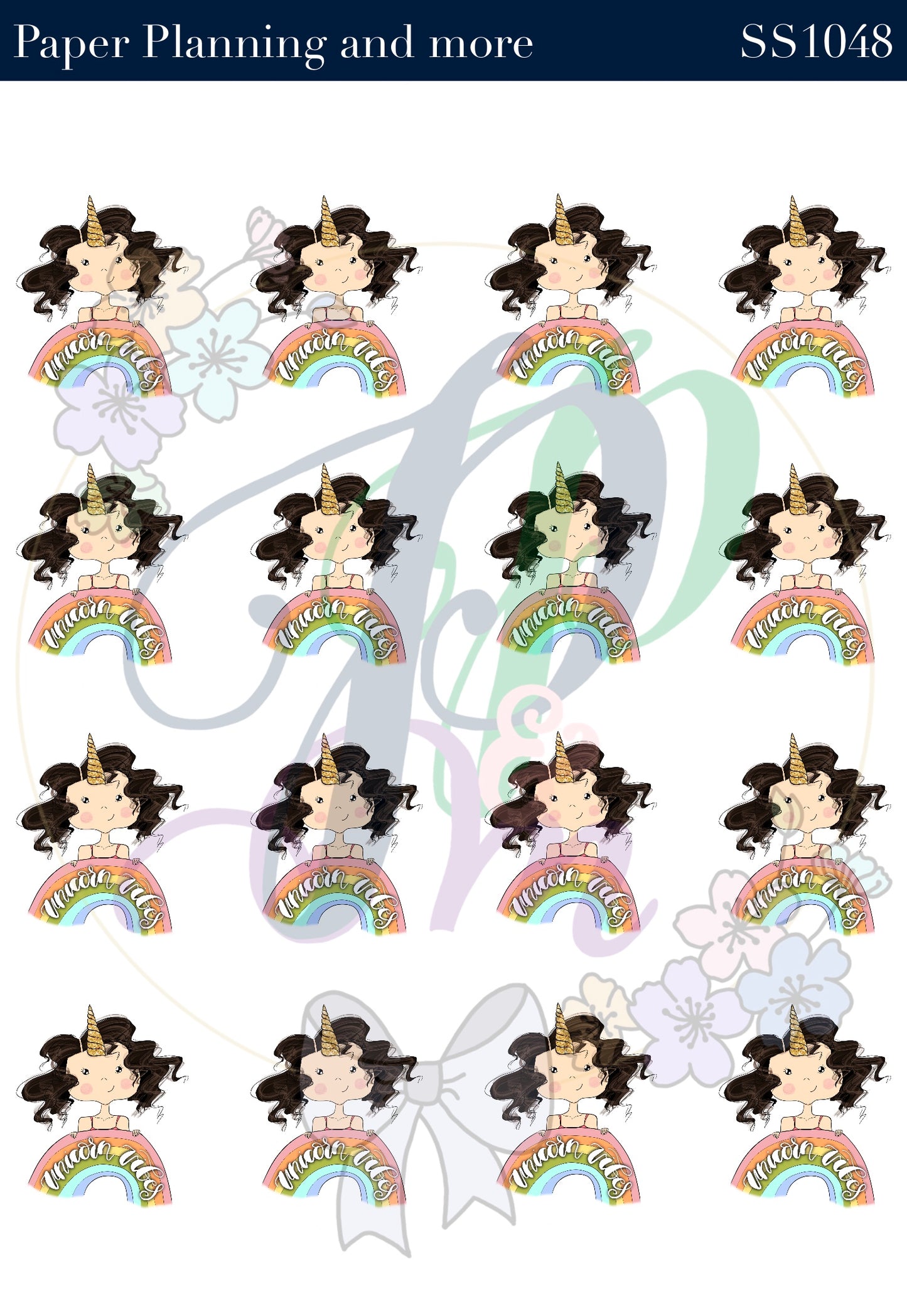 Unicorn Vibes Sticker Sheet