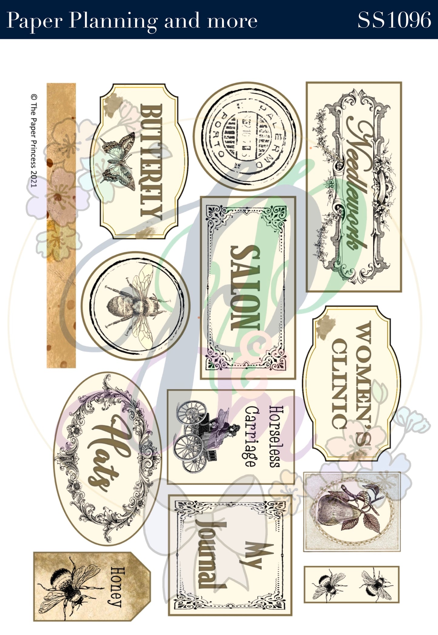 Vintage Labels 1 Sticker Sheet