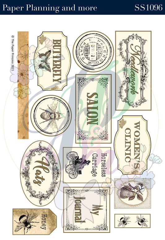 Vintage Labels 1 Sticker Sheet