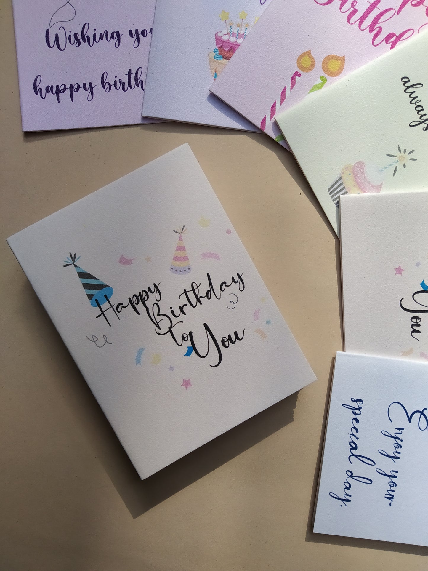 Mini Birthday Cards - Set of 5 cards & Envelopes
