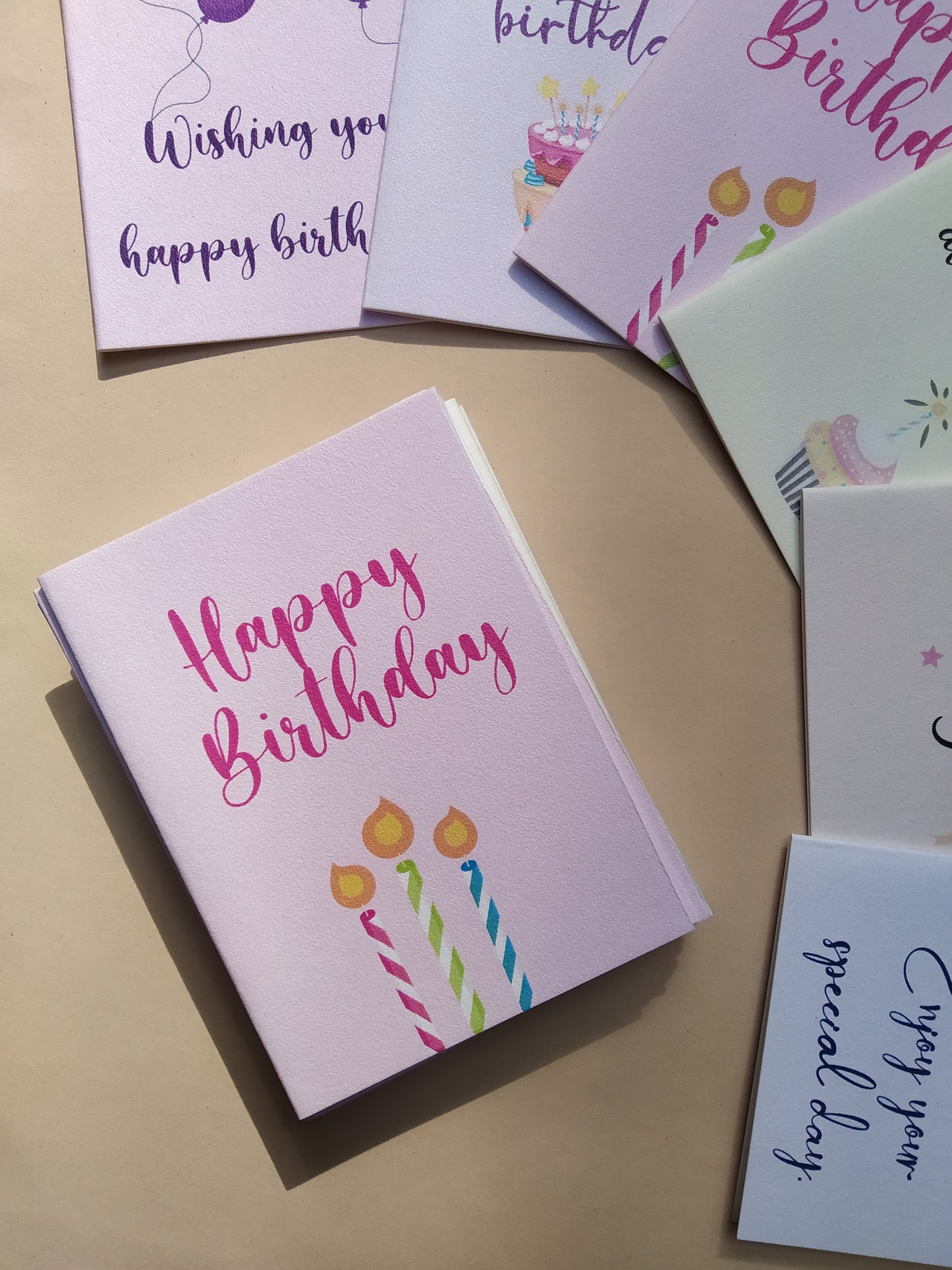 Mini Birthday Cards - Set of 5 cards & Envelopes