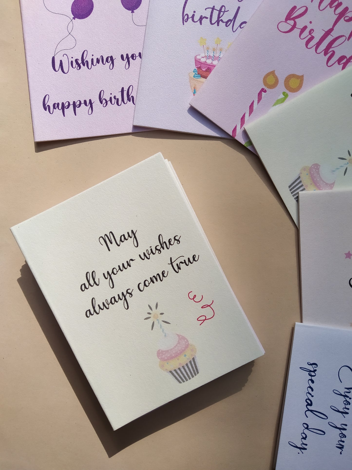 Mini Birthday Cards - Set of 5 cards & Envelopes