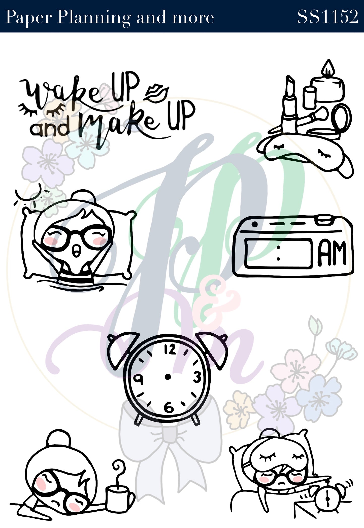 Wake Up and Make Up Sticker Sheet