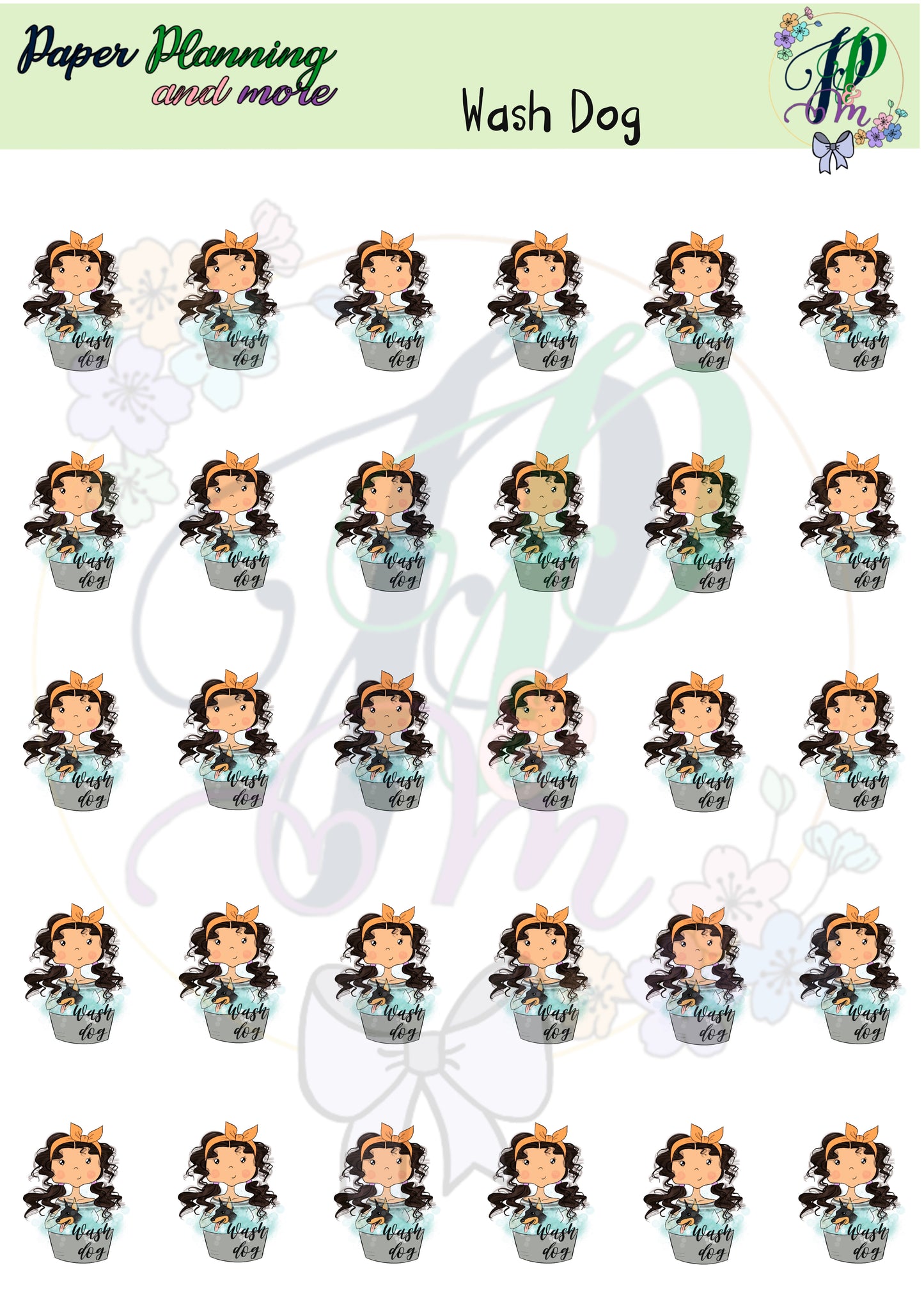 Wash Dog Sticker Sheet
