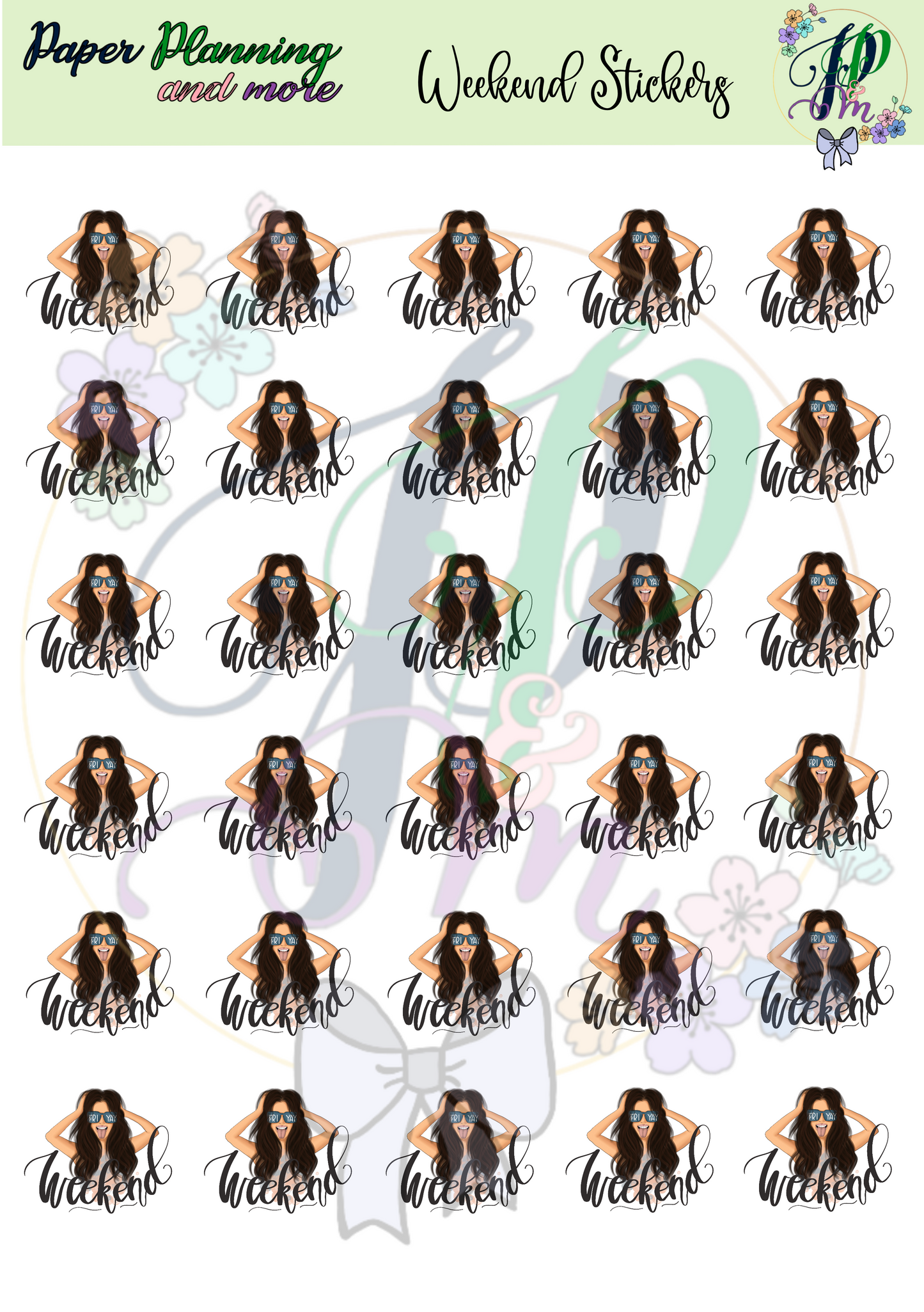 Weekend Sticker Sheet