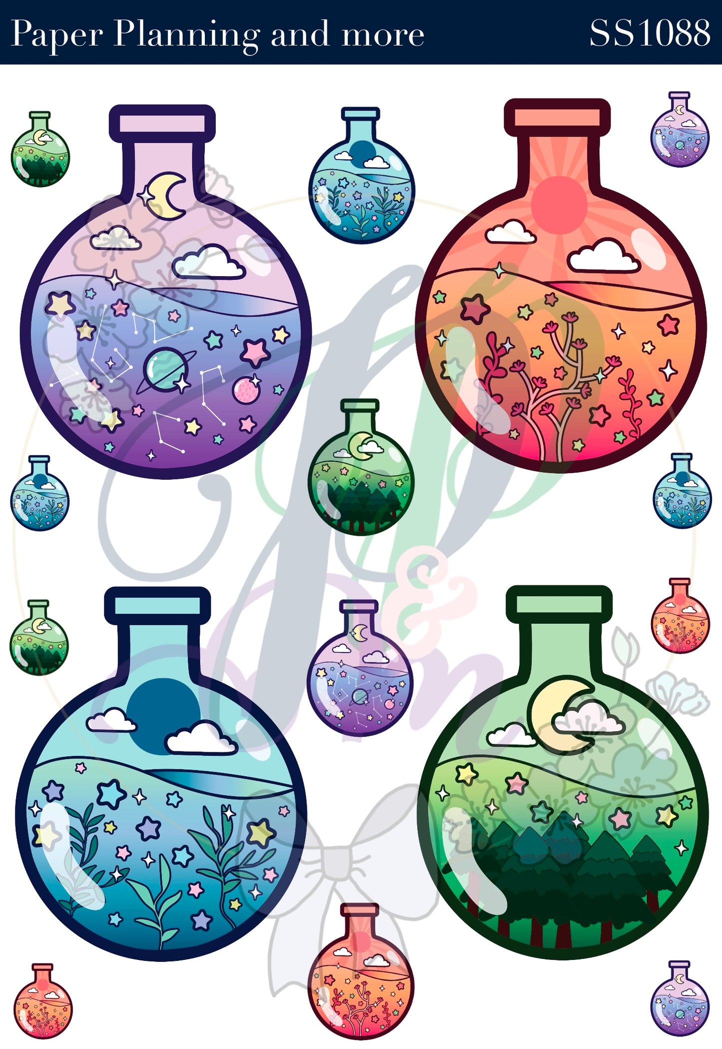 Worlds in Bottles Sticker Sheet