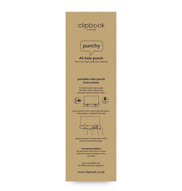 Clipbook A5 Hole Punch Black