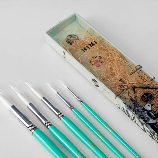 HIMI - Little Bird - Brush Set - 5 Pcs - Green