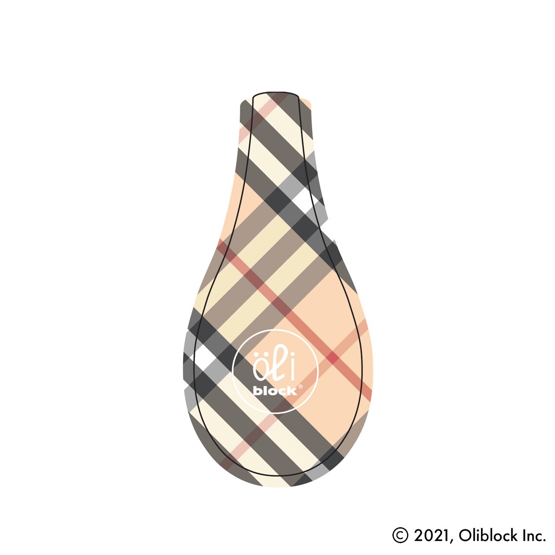 Jumbo Matte Fawn Plaid OliClip