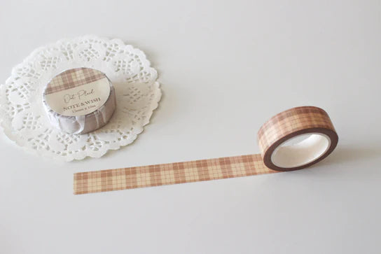 Oat Plaid Washi Tape