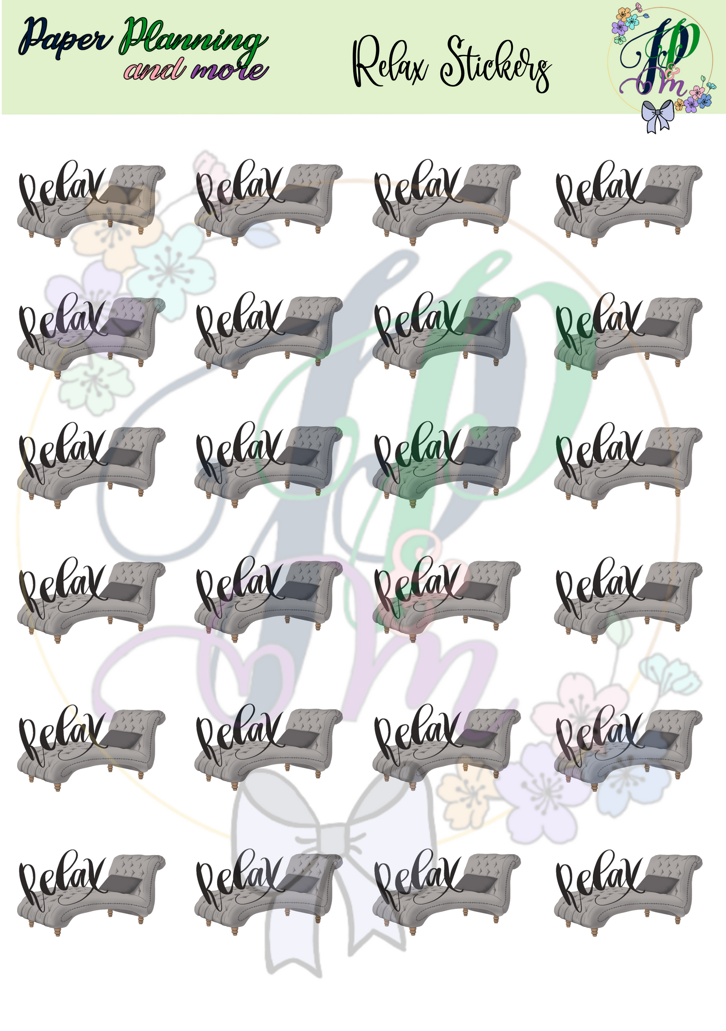 Relax Sticker Sheet