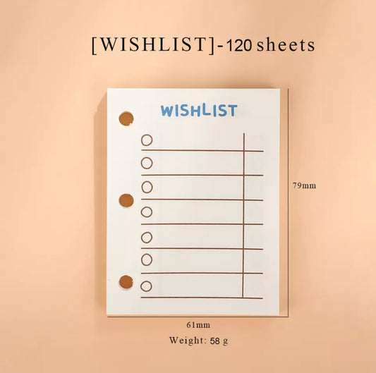 Cute Mini Transparent Binder Refills