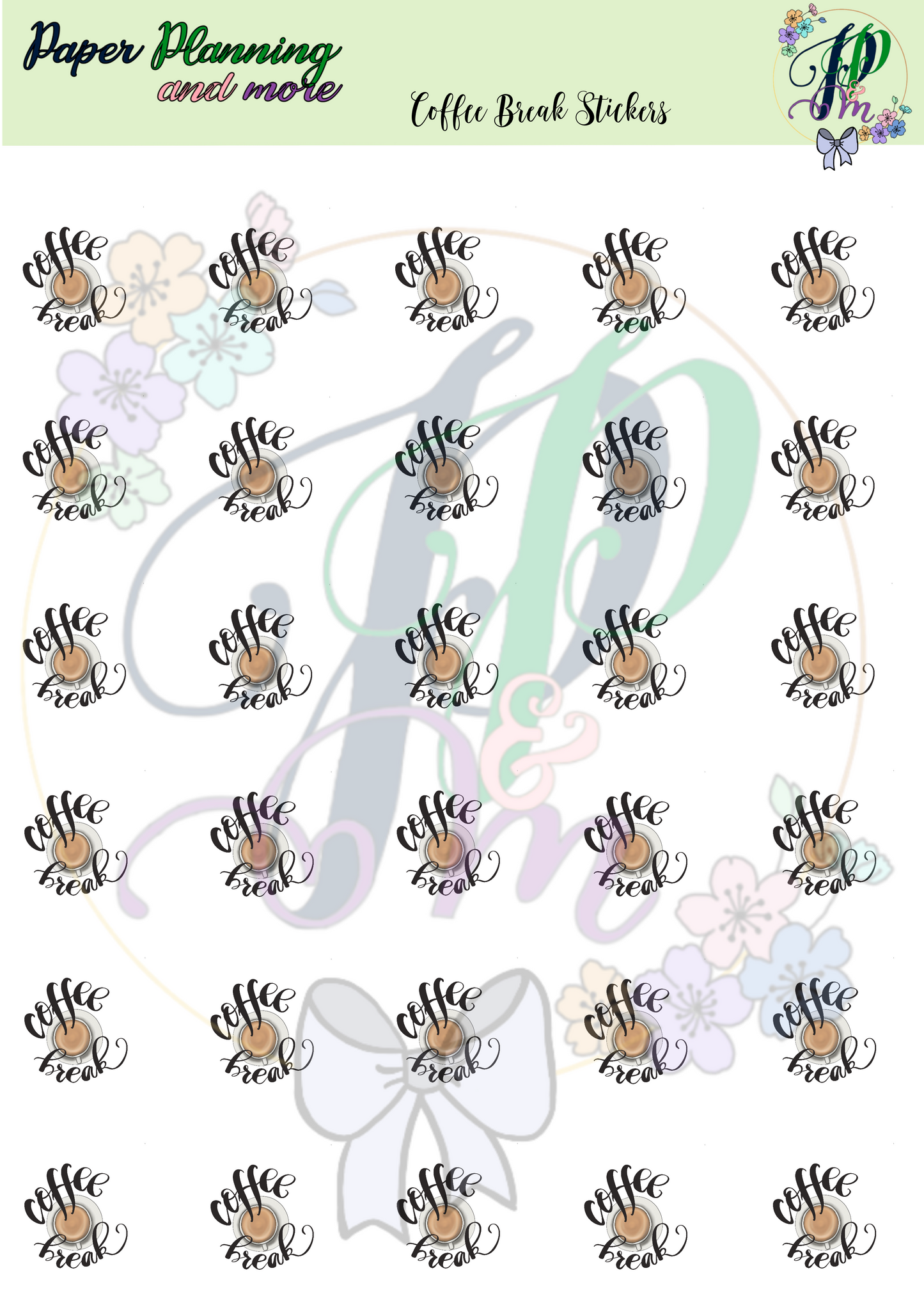 Coffee Break Sticker Sheet