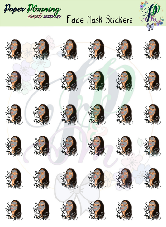 Face Mask Sticker Sheet