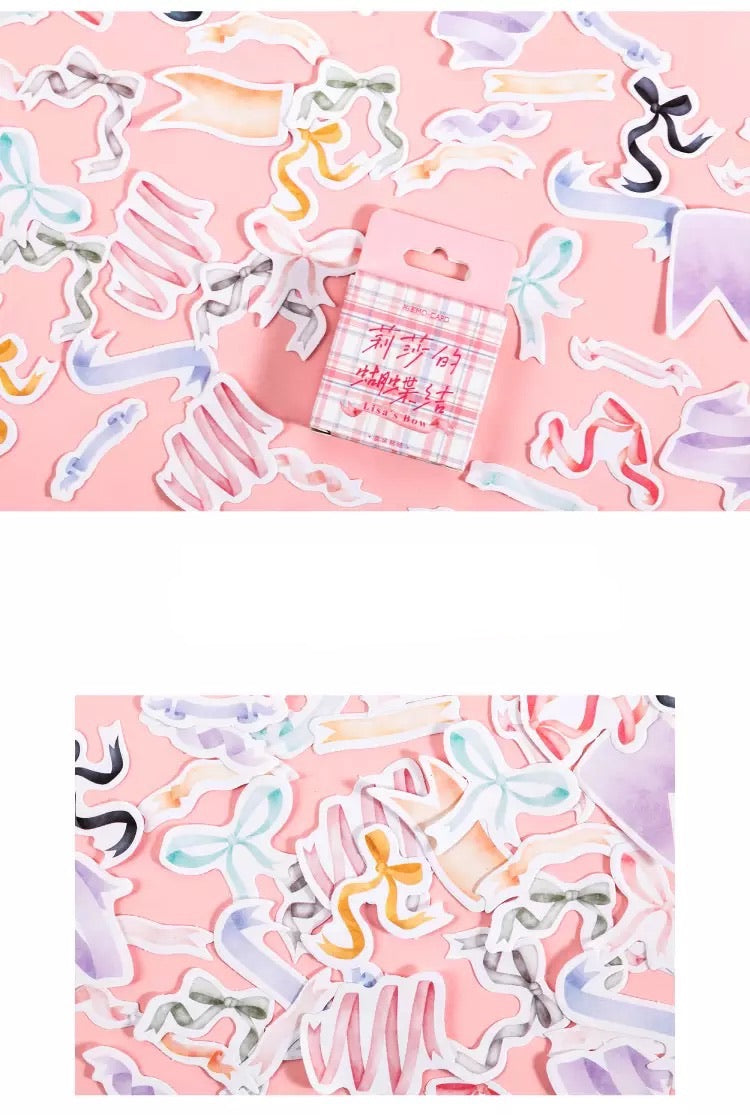 46 Pieces Bows and Ribbons Stickers