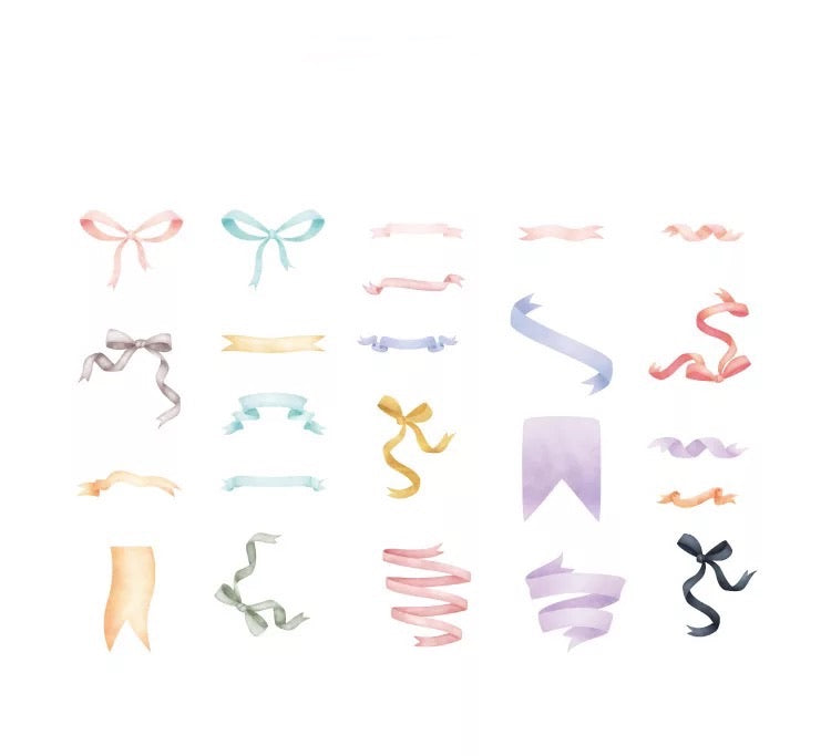 46 Pieces Bows and Ribbons Stickers
