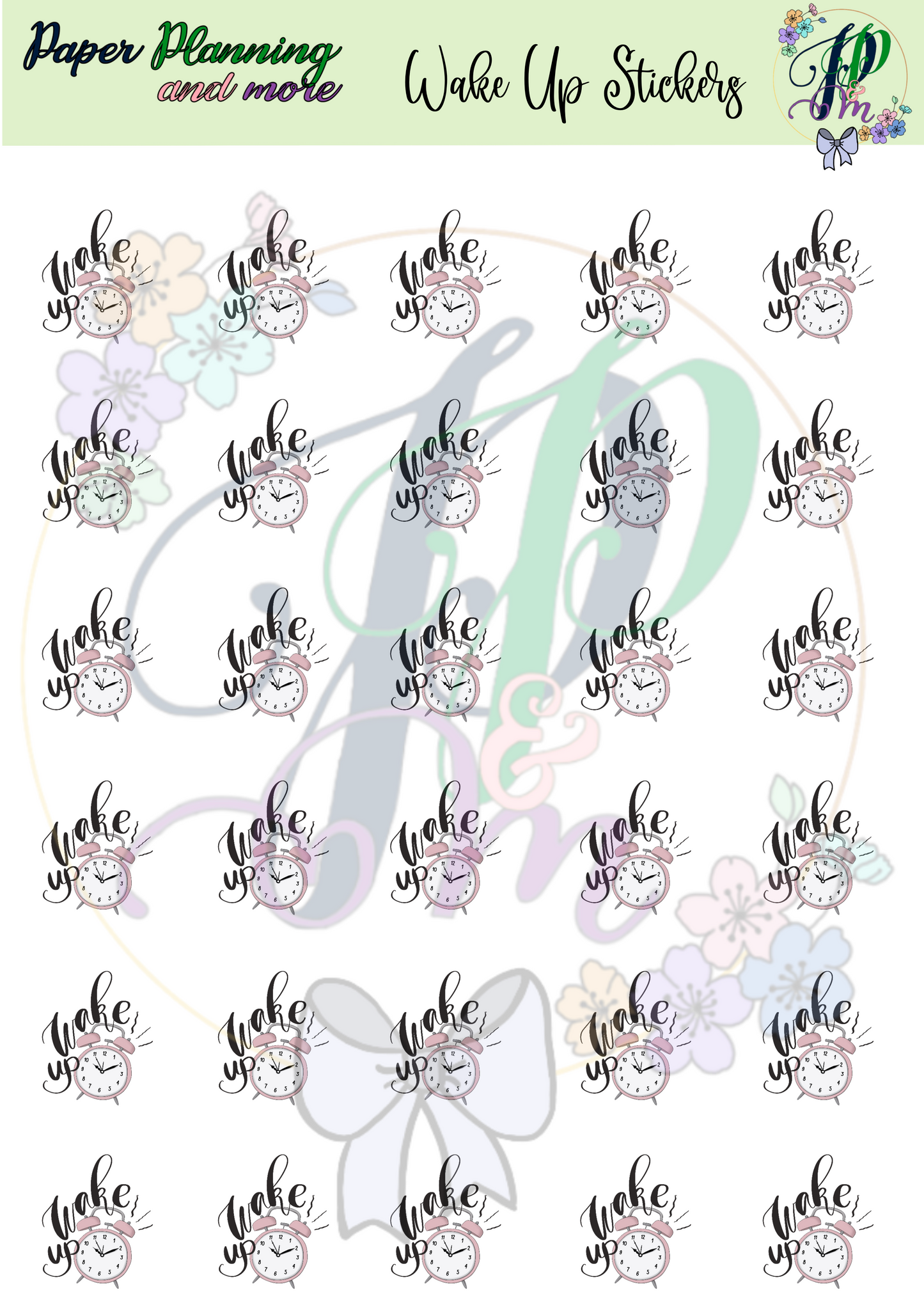 Wake Up Sticker Sheet