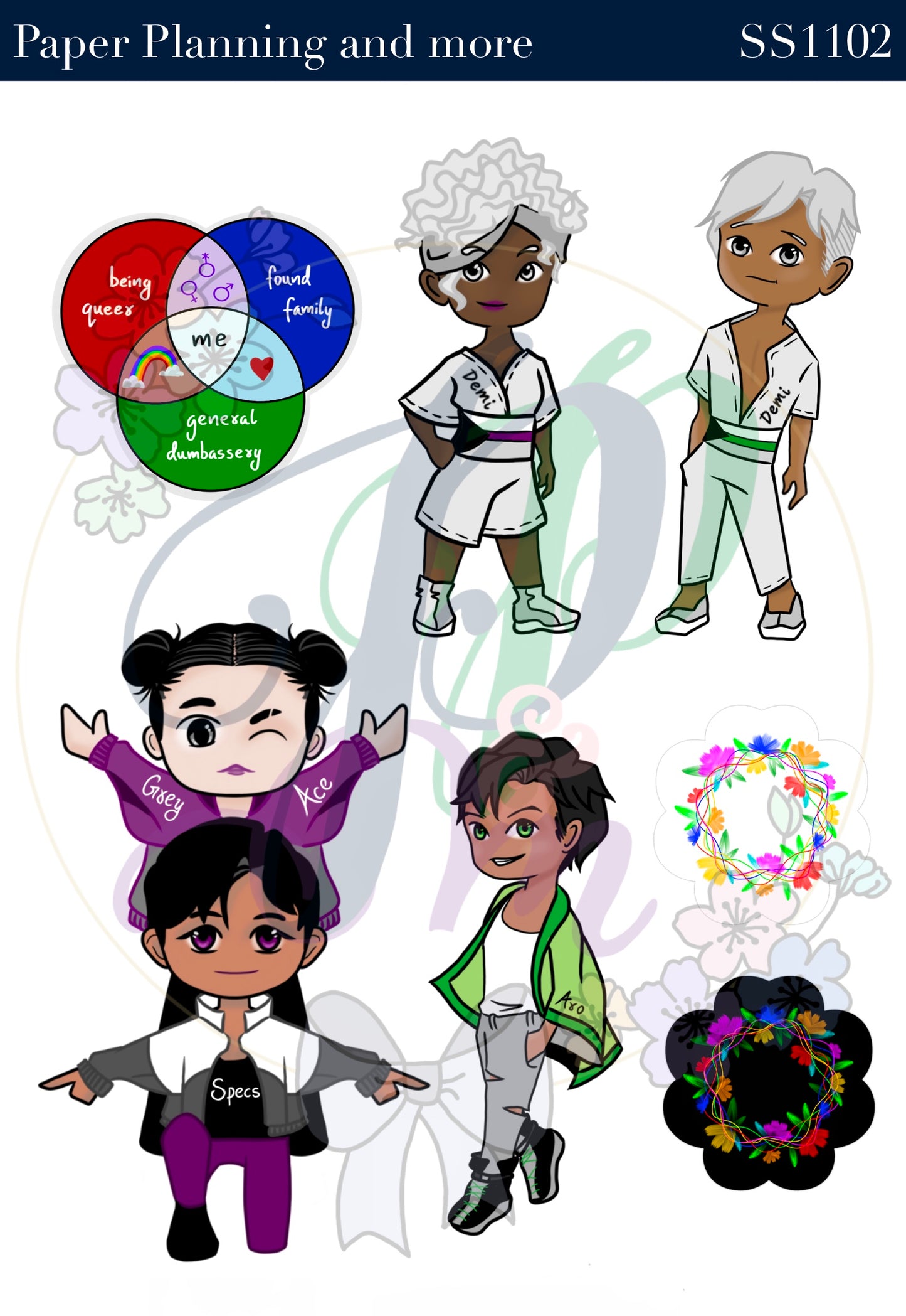 LGBTQ+ Sticker Sheet (Design 4)
