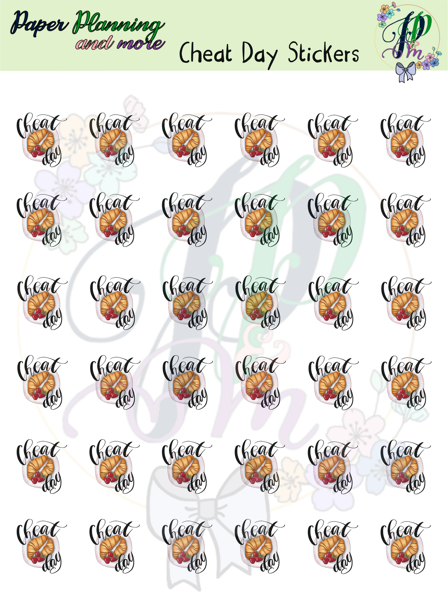 Cheat Day Sticker Sheet