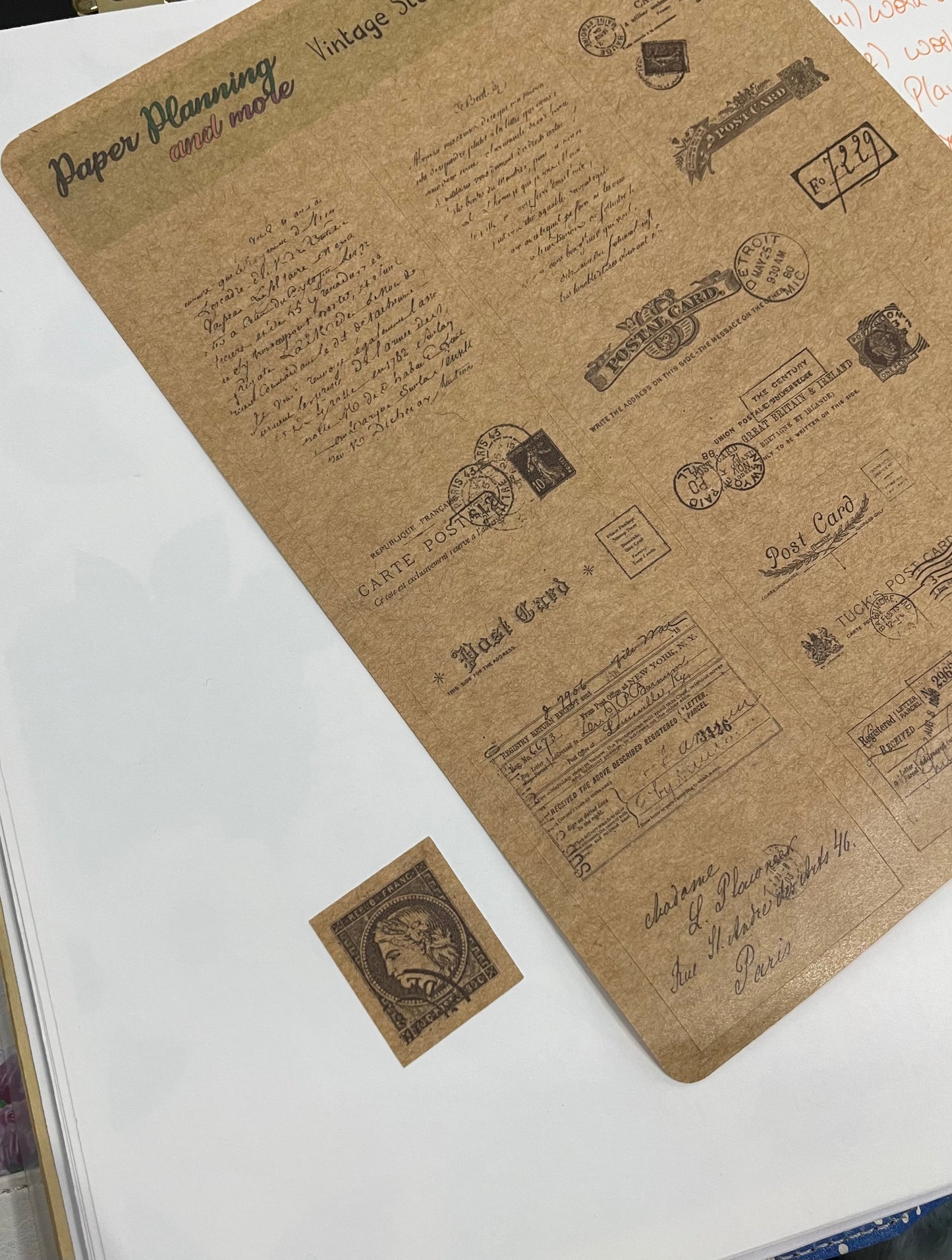 Vintage Stamps Sticker Sheet