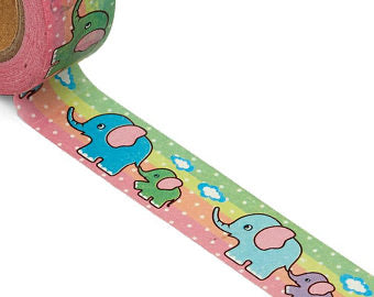 Colourful Elephants Washi Tape