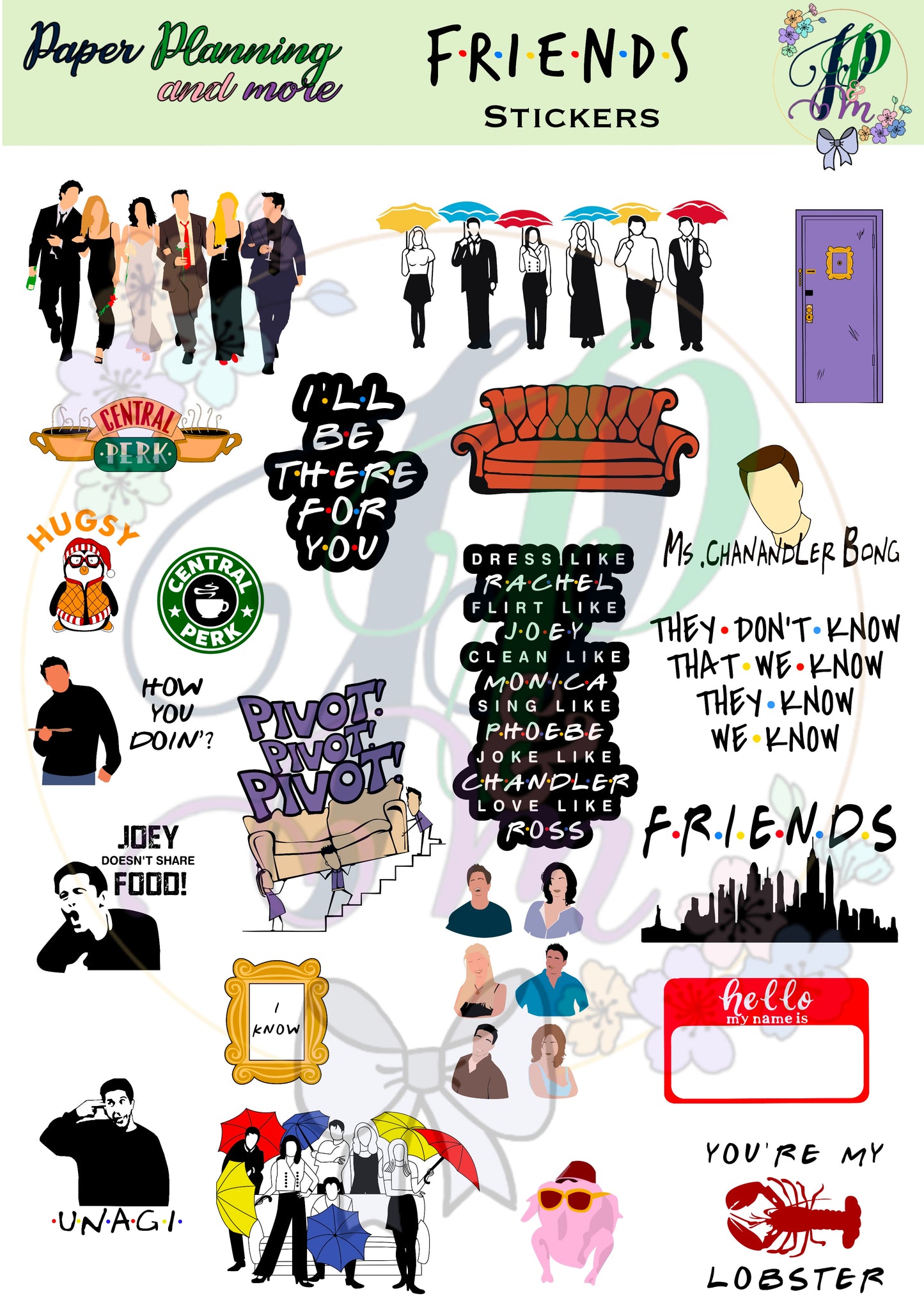 F.R.I.E.N.D.S. Sticker Sheet
