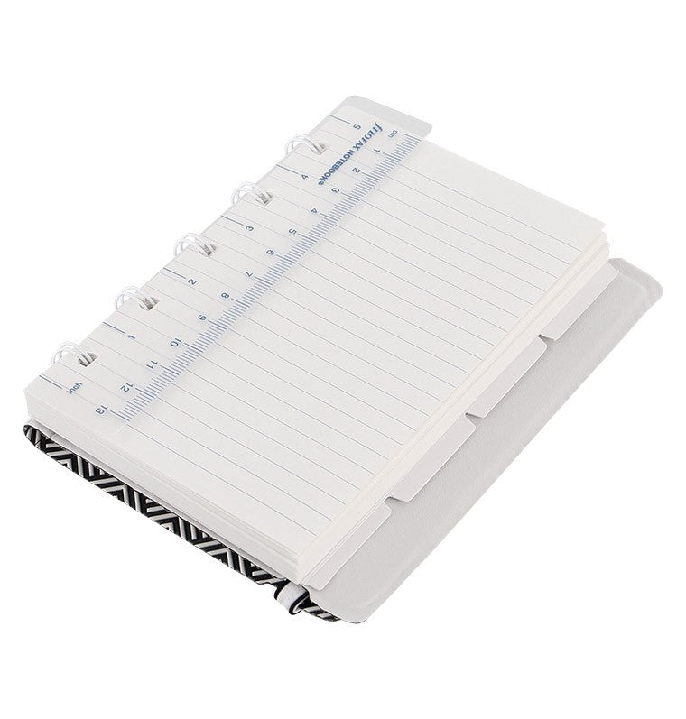 Filofax Notebook Impressions Pocket Black/White Deco