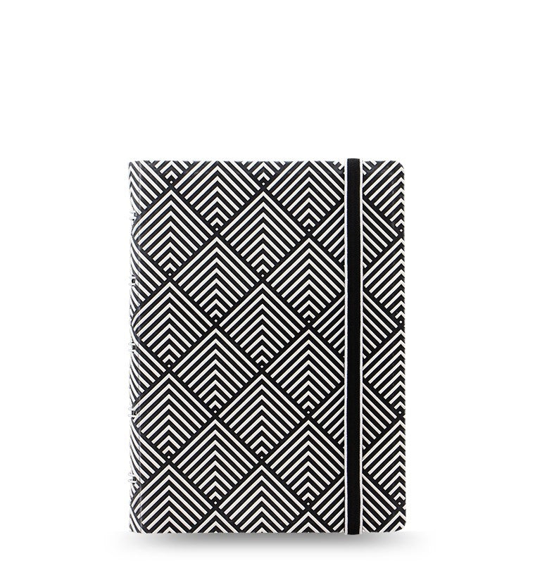 Filofax Notebook Impressions Pocket Black/White Deco
