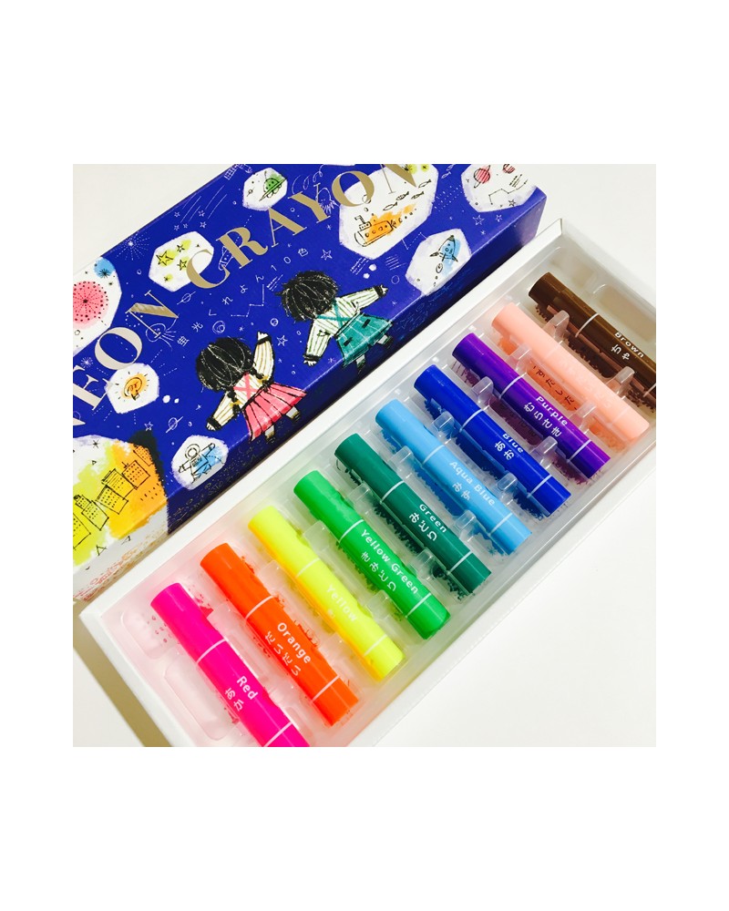 Kokuyo Fluorescent Crayons