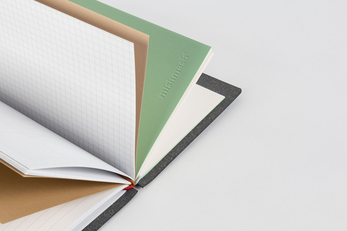 Log Cover Sky Grey Leather Cover
