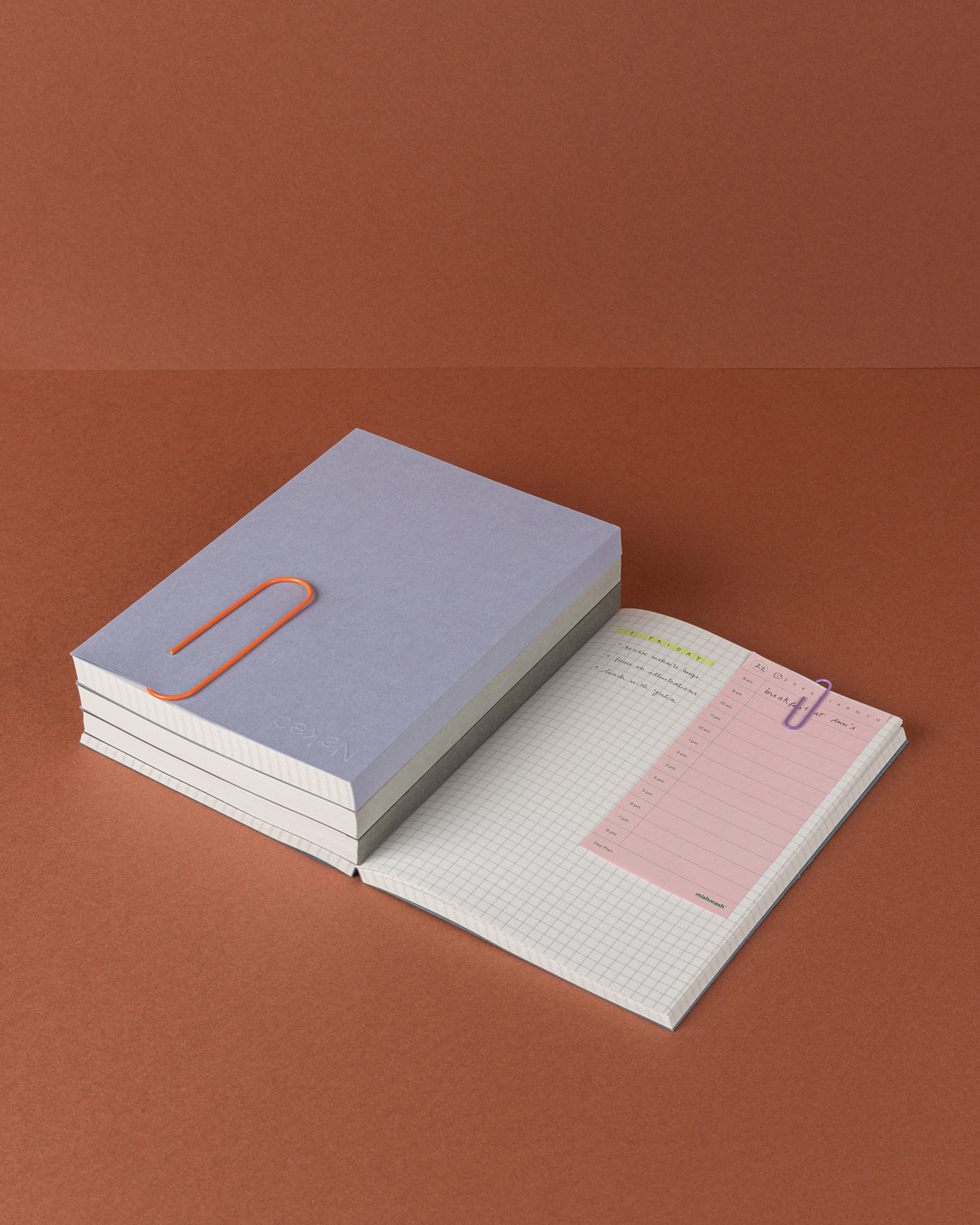 Naked Marine Blue Squared Paper Notebook