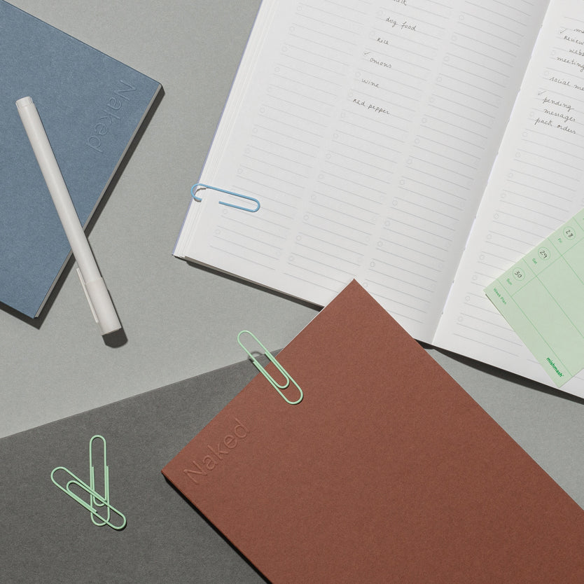 Naked Marine Blue Squared Paper Notebook