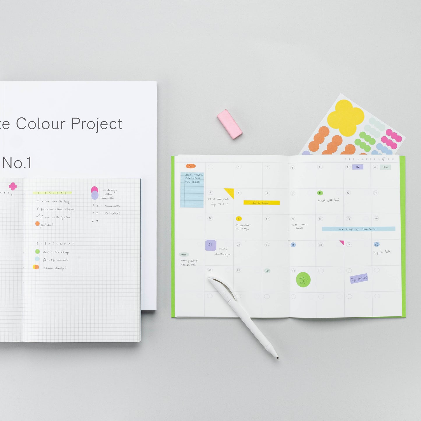 Undated Planner Monthly Paper Notebook