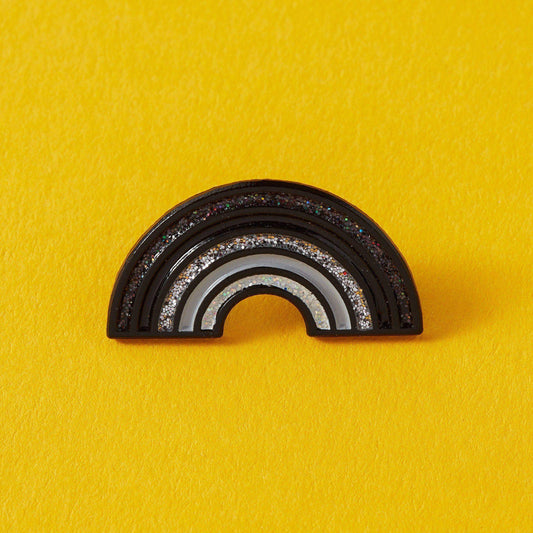 Black Rainbow Enamel Pin