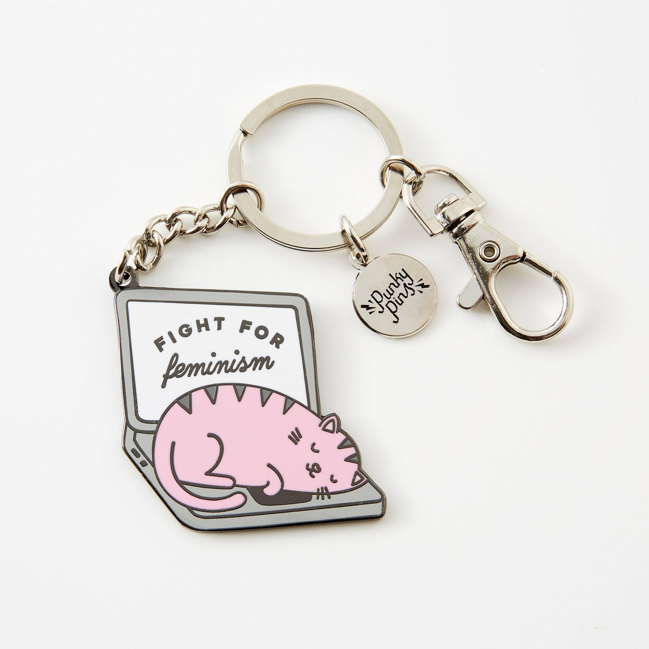 Fight For Feminism Hard Enamel Keyring