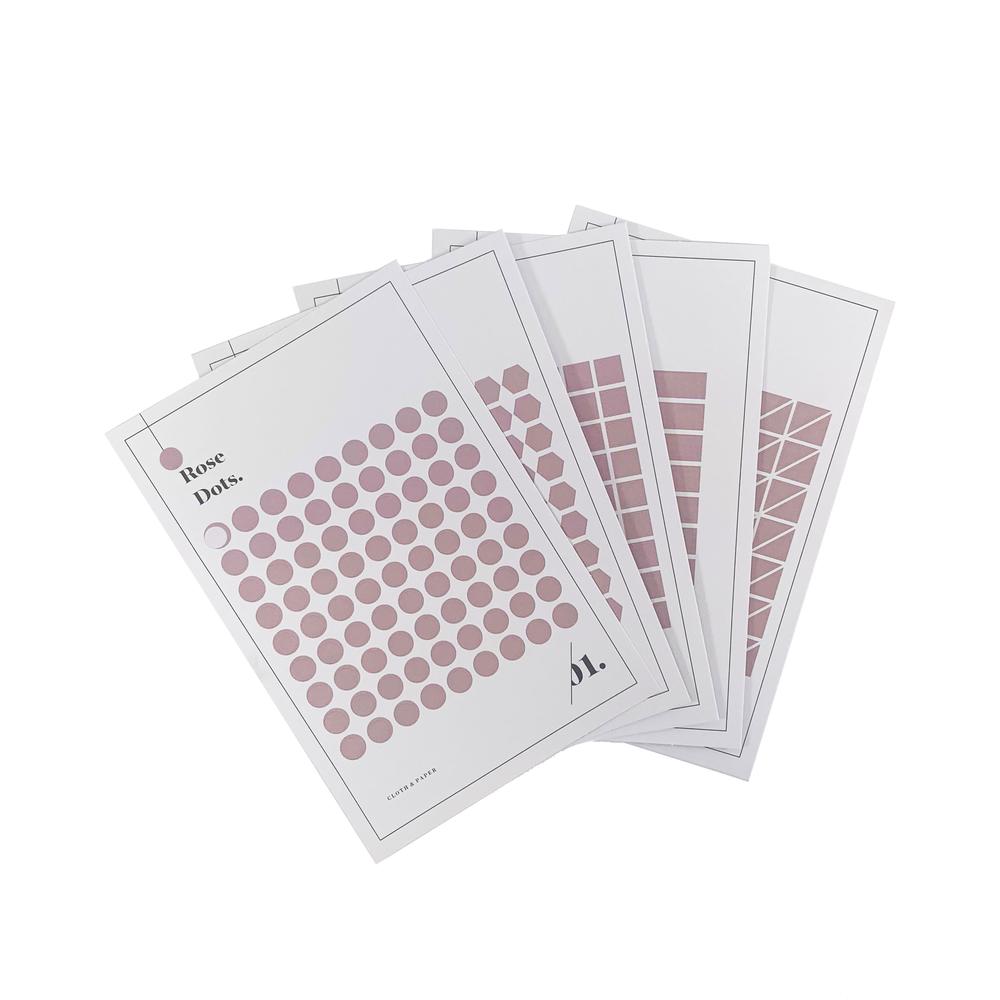 MINIMAL SHAPE STICKER SET | ROSE